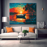 Lonely Boat - Painting by Numbers